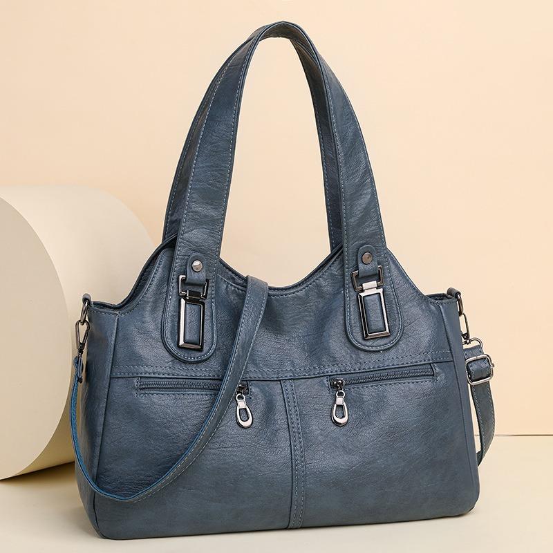 Soft Leather Large-capacity Handbag Bag Fashionable Retro Shoulder Messenger Bag