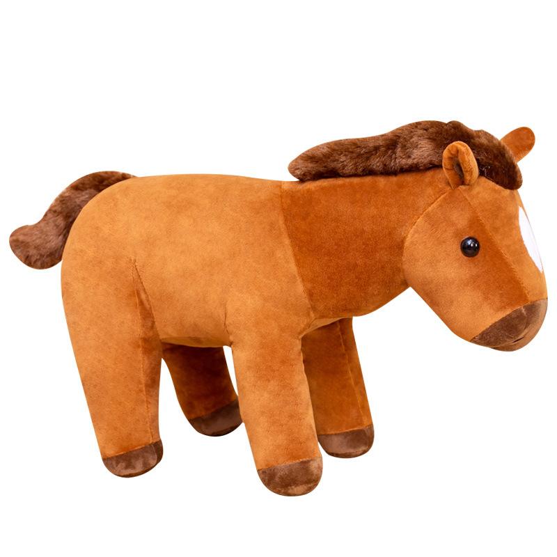 Simulation Sweaty Horse Little White Horse Doll Plush Toy Doll Children Sleeping Pony Doll Birthday Gift