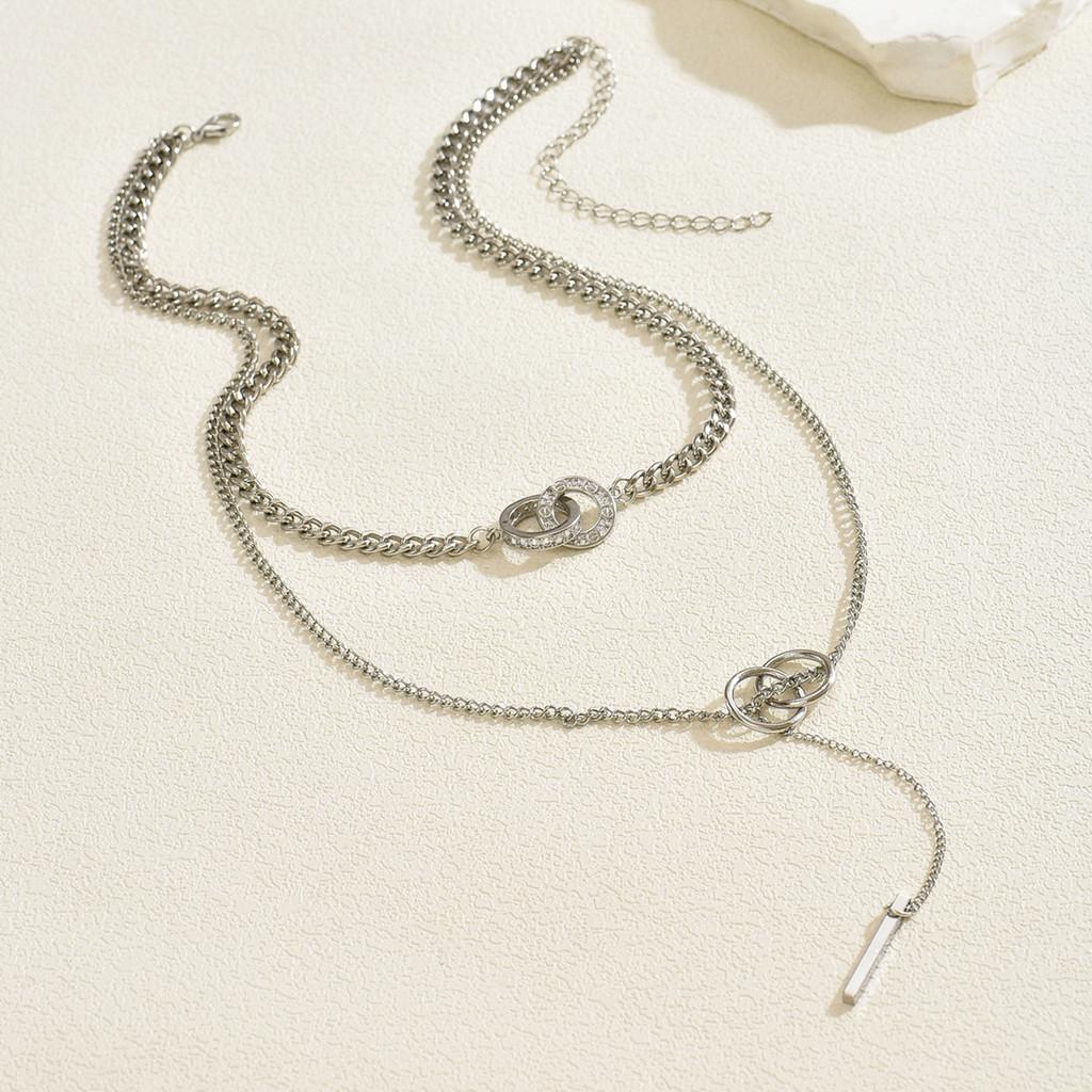 Geometric Alloy Pendant Necklace With Dangle Drop For Women And Men Summer