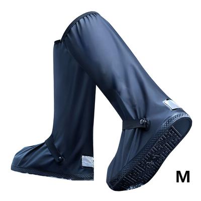 1 Pair Rain Shoe Covers PVC Foldable Water Resisting High Tube Rain Boot Covers for Cycling Skiing Fishing Climbing