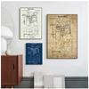 Music Instruments Patent Print Vintage Poster Drum Blueprint Retro Wall Art Canvas Painting Drummer Gift Music Studio Decor