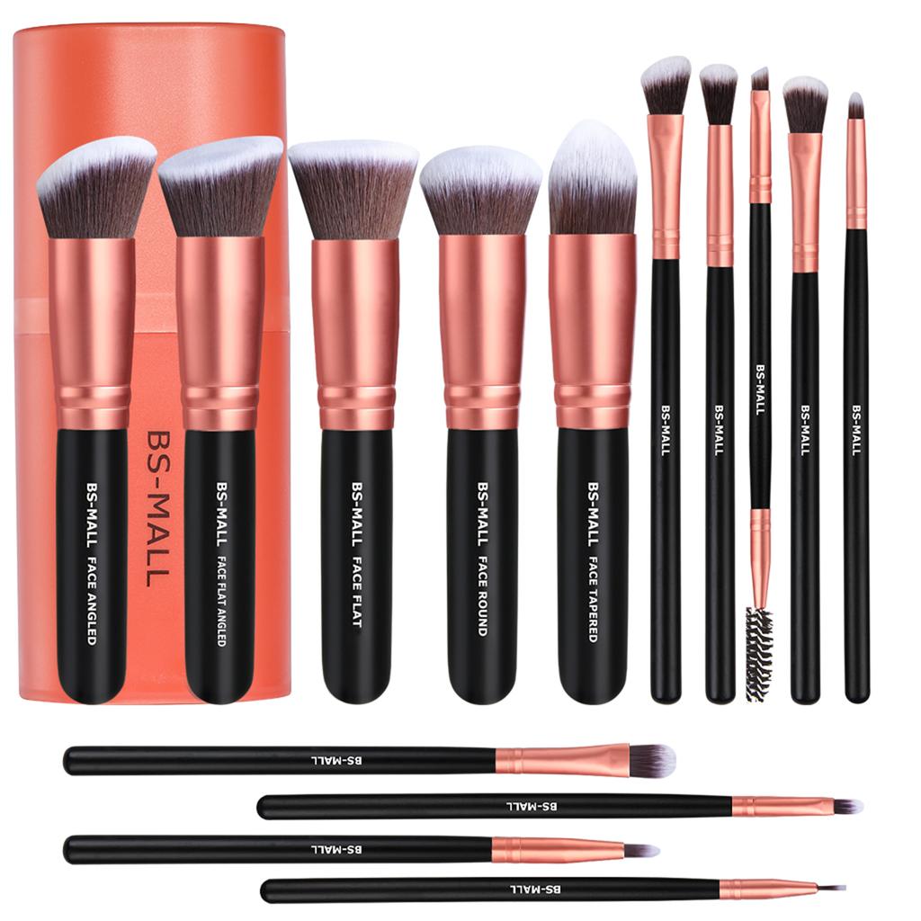 Hot Sale Bsmall Brushes Makeup 14pcs Synthetic Makeup Brushes Custom logo Vegan Face Cosmetic Brushes Makeup Set