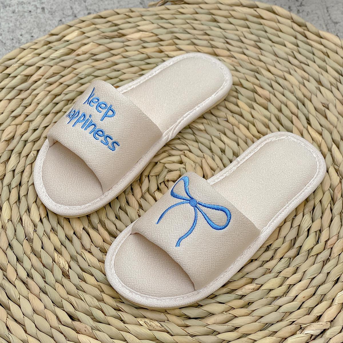 

Модные корейские женские тапочки Вышитые парные тапочки Бесшумные тканевые Домашние хлопковые швабры 43 Большой размер Швабра для пола Домашние шлепанцы 42-43 бежевый