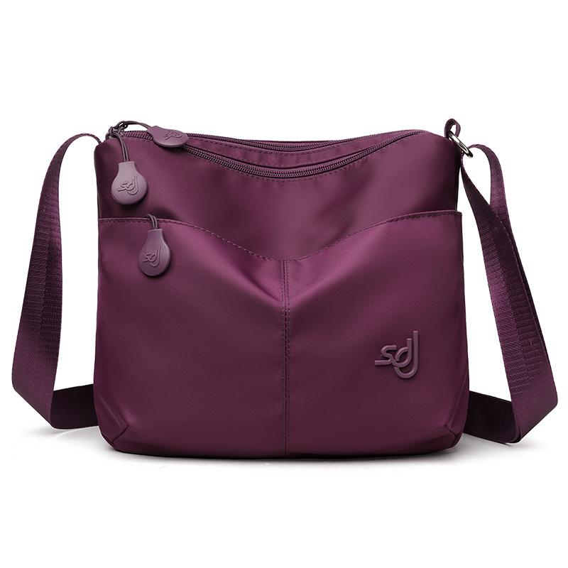 Women's Bag Large Capacity Multi-Zip Commuter Lightweight Shoulder Crossbody Bag