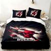 Set da 3 pezzi Chicago Bulls Perfetto per la camera da letto Set di biancheria da letto confortevole include una copripiumino e due federe Ideale come regalo di compleanno o di Natale