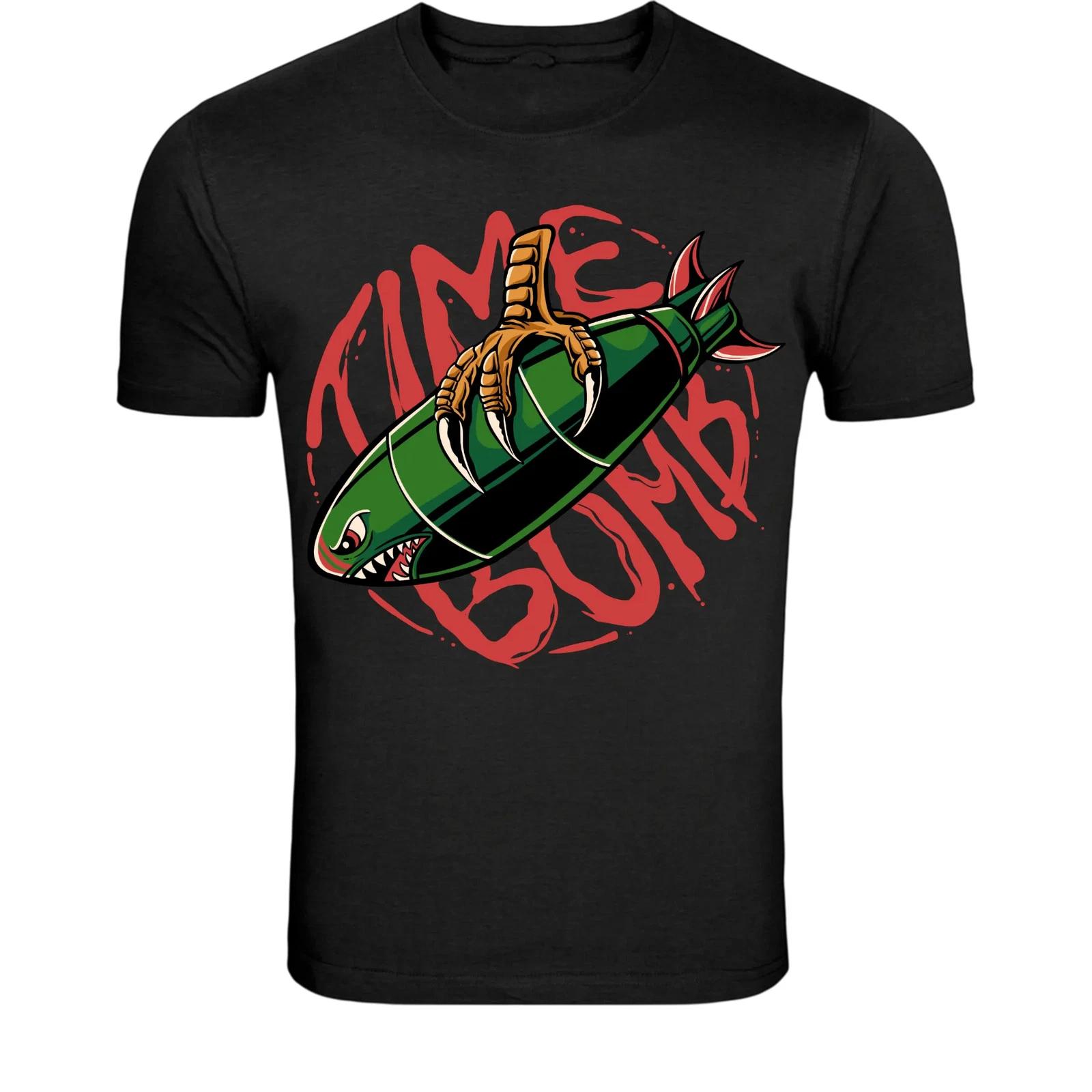 Time Bomb Cartoon T-Shirt - Explosive Humor Graphic Tee 4XL