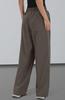 Maeau Cargo Work Loose Elastic Wide Simple Korean Solid with Street Size L Women's Pants, Pants, Fit, Waist, Fit, Style, Slimming, Color, Soft,