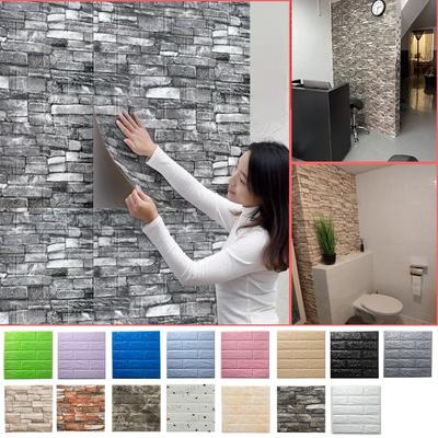 Pěnové 3D samolepky na zeď Samolepicí tapety Panely Domácí dekorace Obývací pokoj Ložnice Dekorace Koupelna Voděodolná samolepka na zeď