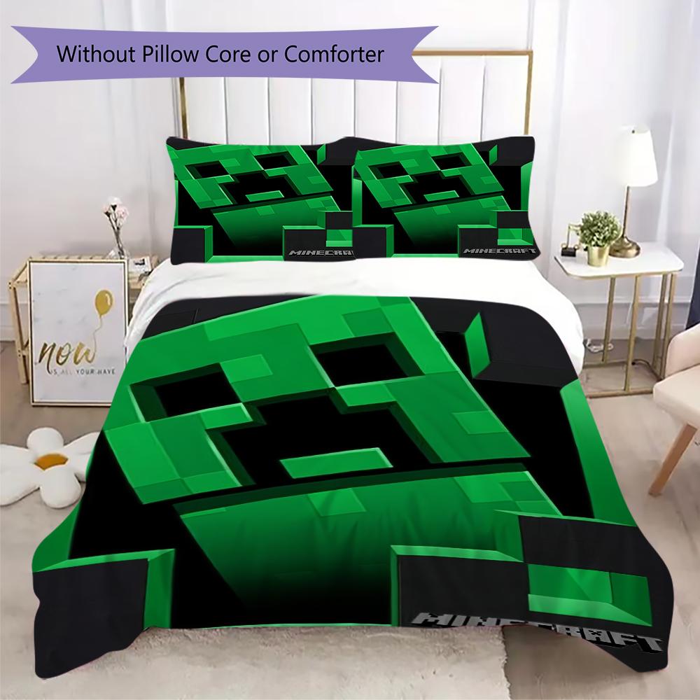 Steve Alex'S Epic Minecraft Adventure Bedding Without Core 1 Duvet Cover 2 Pillowcase Without Core Christmas Birthday Gift