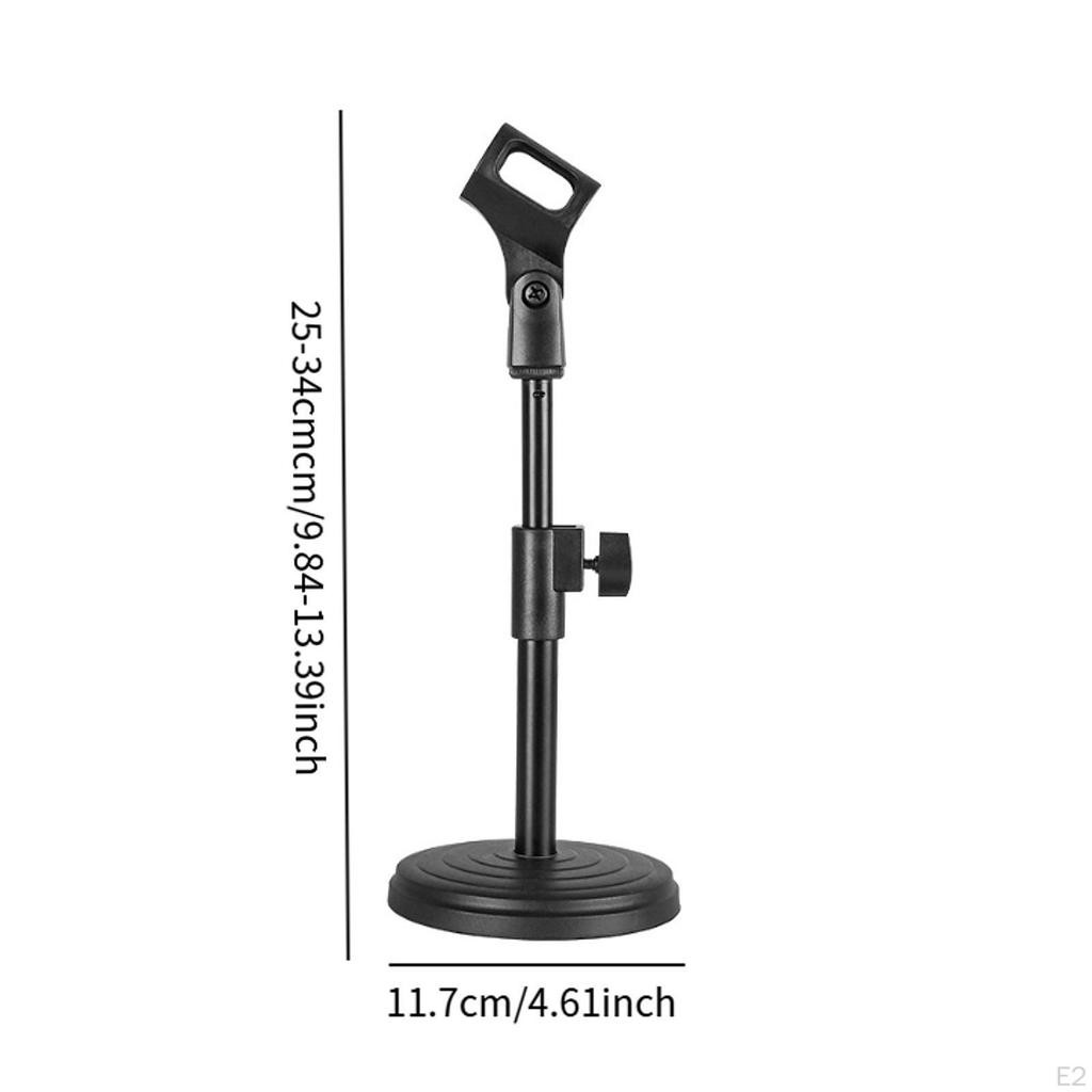 Table Stand,Mic Holder Portable Anti Slip Desk Mic Stand Adjustable Height for Singing Home Party