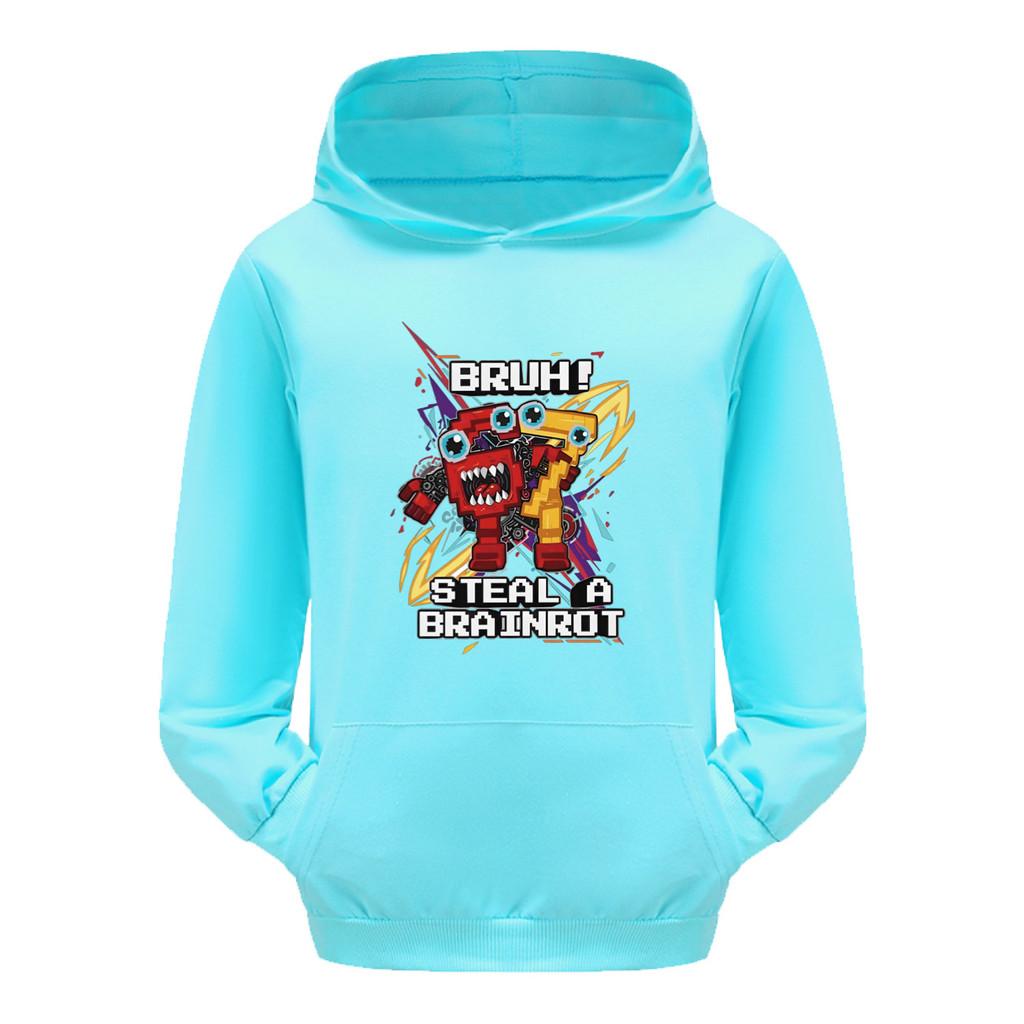 5227 Dětské Chlapecké Dívčí Ukradni Mozkovou Hnilobu 67 Šest Sedm Tištěné Ležérní Mikiny s Dlouhým Rukávem a Kapucí