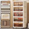 Foldable Multi-Layer Storage Cabinet for Clothing, Snacks, Books, and Toys