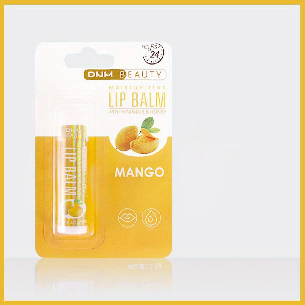 Fruit Flavor Lip Balm Set, Natural Finish, Alcohol-Free, All Skin Types, Unisex Adult, Gift Box with Coconut, Aloe, Strawberry, Lemon, Grape Flavors