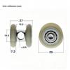 29Mm High Load Bearing Positioning Pin Fire Rolling Door Wheel Over Line Pulley Full Ball Double Bearing Roller