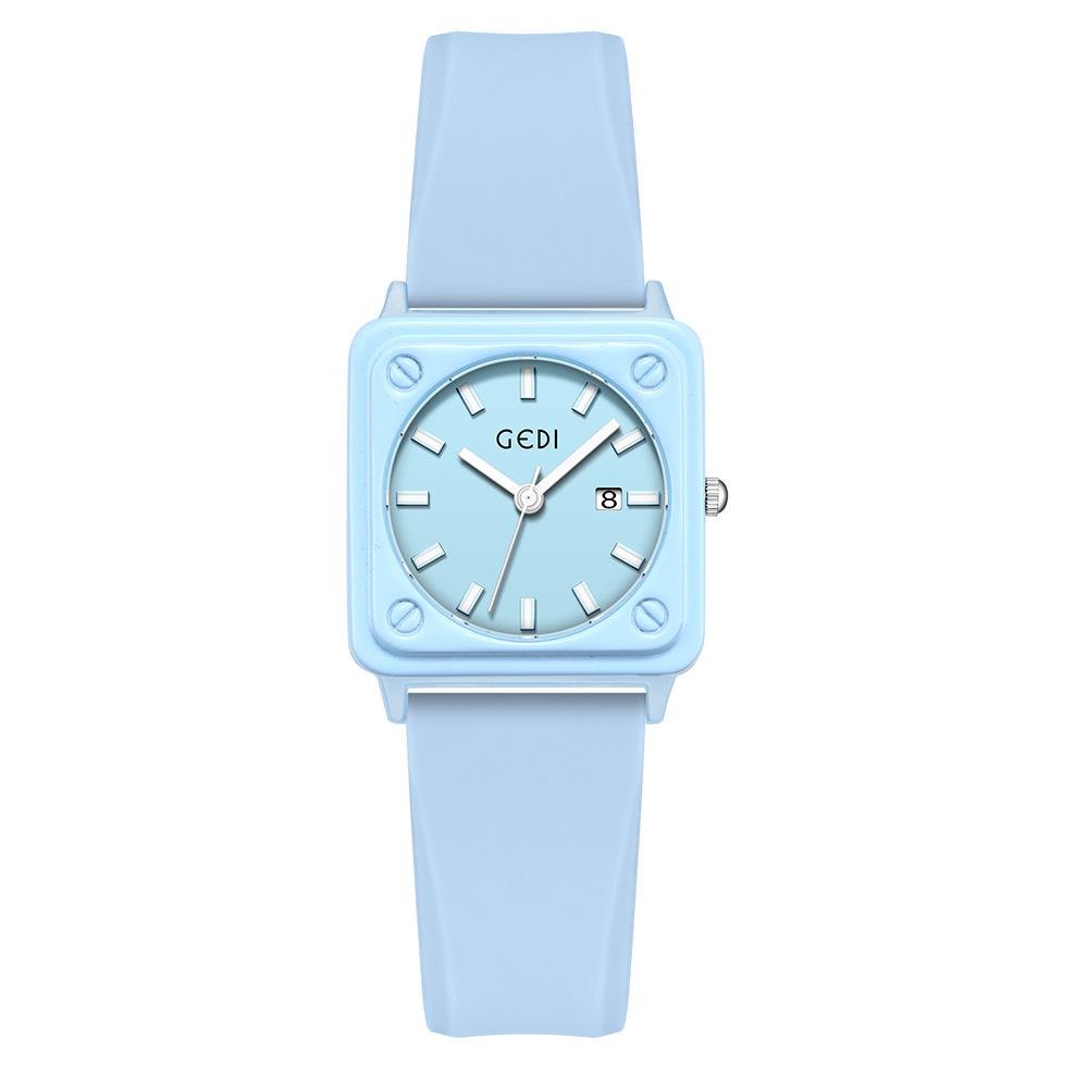 

Fashion Candy Color Silicone Student Exam Special Watch High-End Sense Calendar Waterproof Quartz Watch