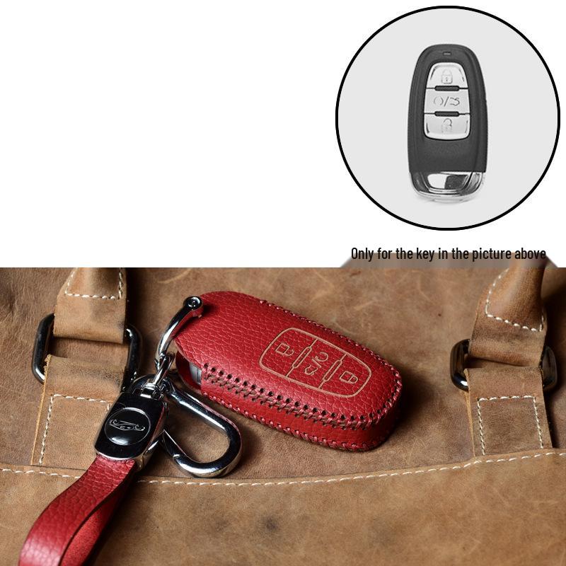 Xiongbing Schlüsselanhänger-Set für Toyota: Modifizierter Leder Ein-Knopf-Start Schlüsselanhänger