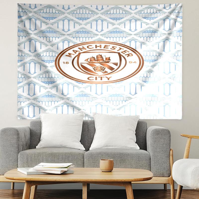 Football Team City FC Print Tapestry, Lightweight Wall Hanging, for Bedroom, Dorm, Living Room, Home Art Decor - Birthday Christmas Gift for Friends