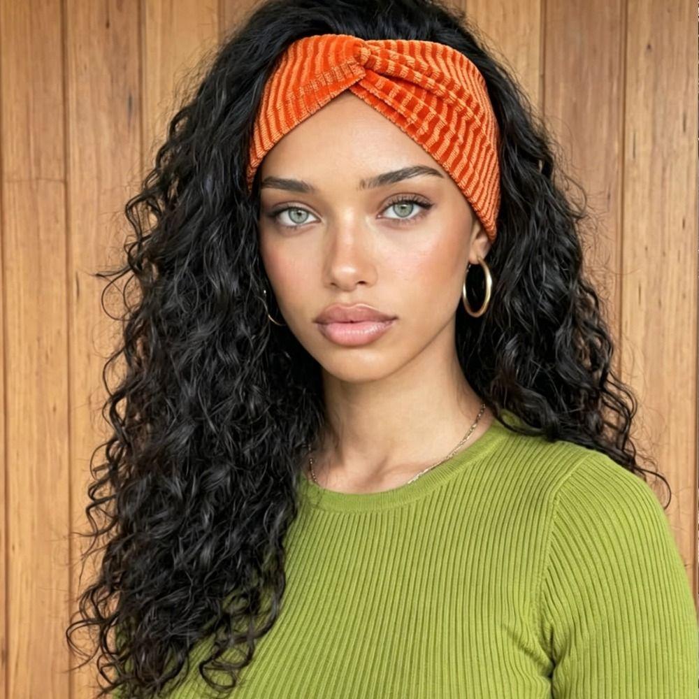 Stretch Fabric Fabric Headband Solid Color Elastic Headband Knot Cross Headband Washing Face