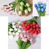 Tulip Artificial Flower With Pu Material For Home Decor And Photography Props