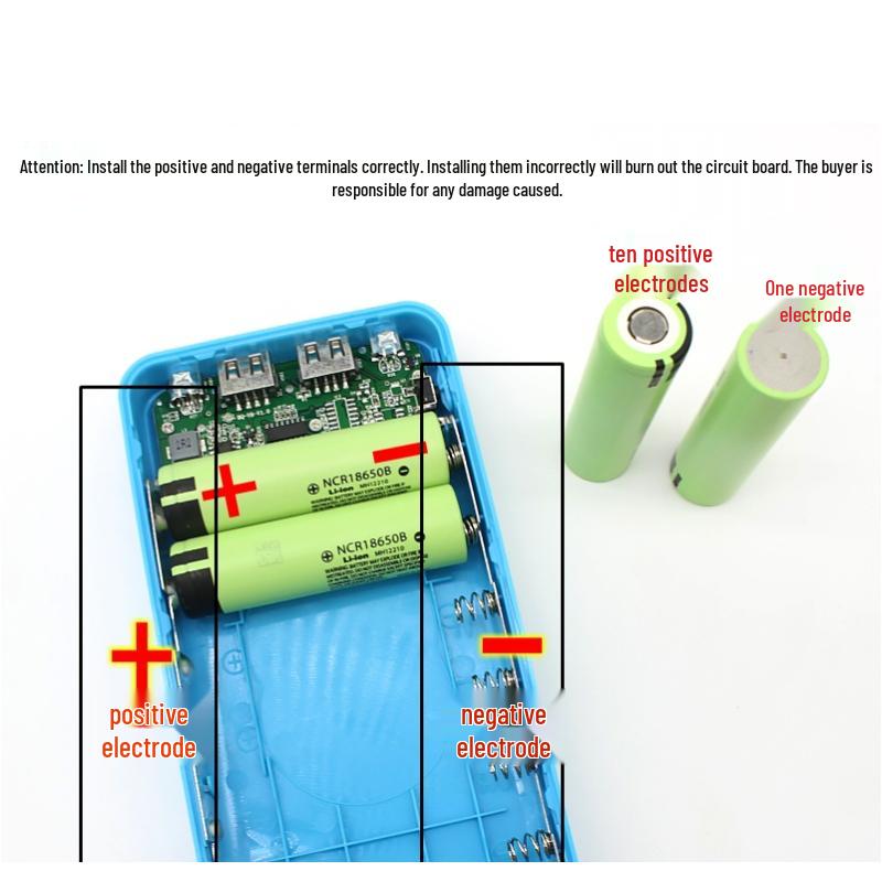 8-Section 18650 DIY Solderless Lithium Battery Power Bank Kit