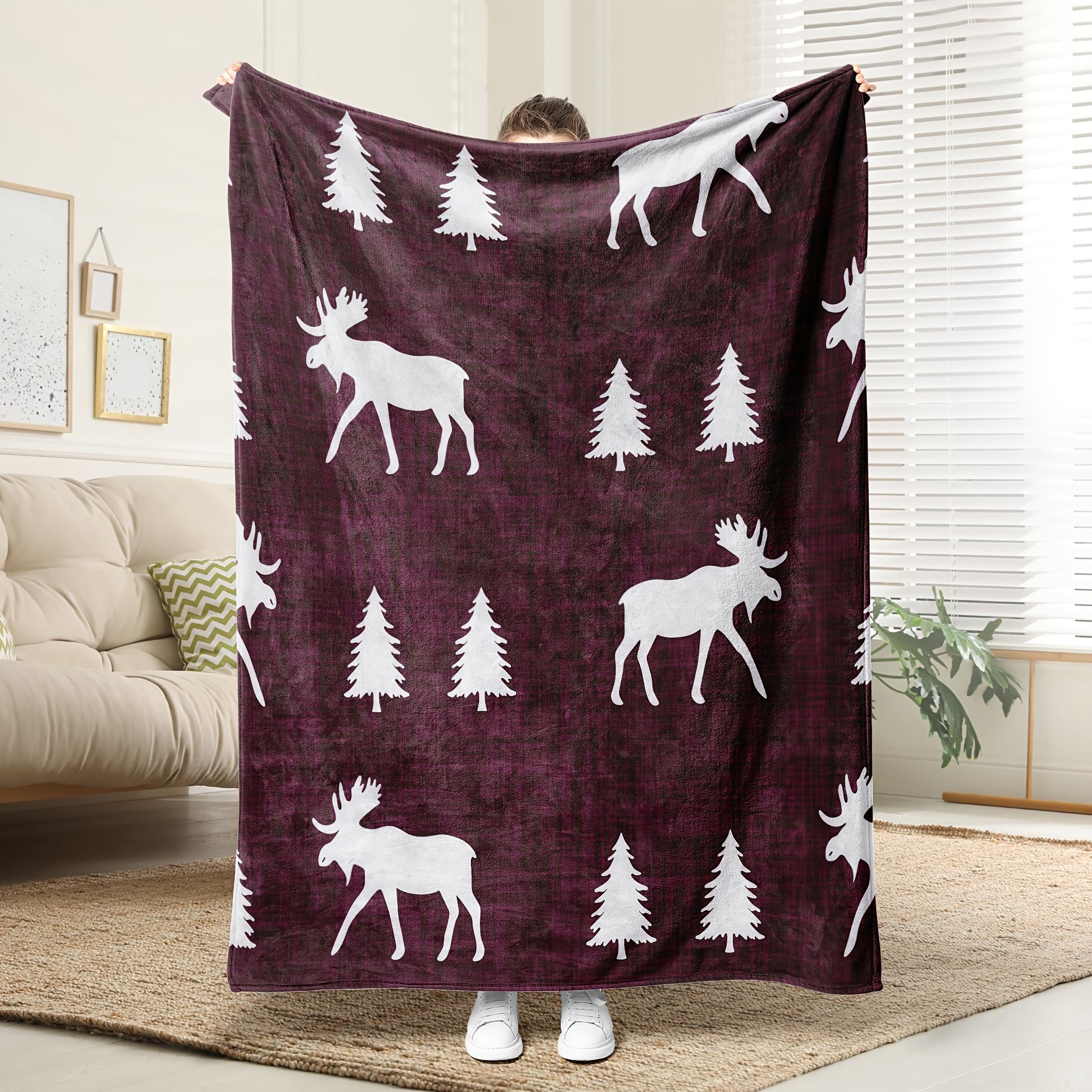 

A Comfortable Forest Animal Pattern Fleece Blanket, Soft High-Definition Digital Print, All-Season, Perfect Gift, Soft, Breathab 130x150cm51x59in