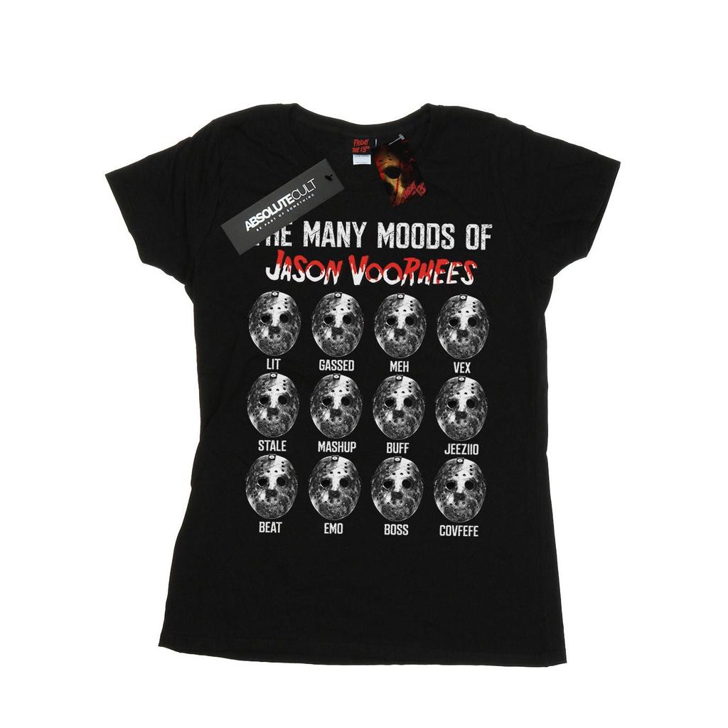 Friday 13th Womens/Ladies The Many Moods Of Jason Voorhees Cotton T-Shirt