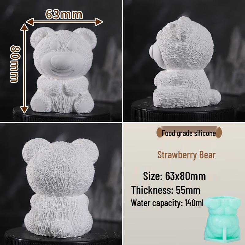 Teddy Bear Silicone Mold for DIY Crafts and Incense Stones