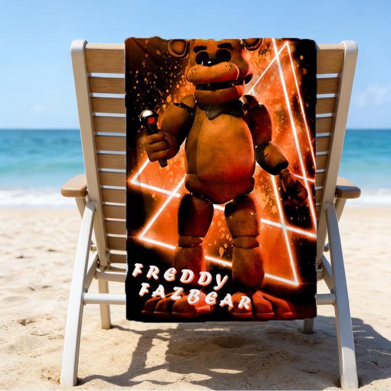 Ultra-Soft Beach Towel with Freddy Theme,Ideal for Pool - Camping, Diving - Perfect Travel Essential, Vibrant Beach Towel.