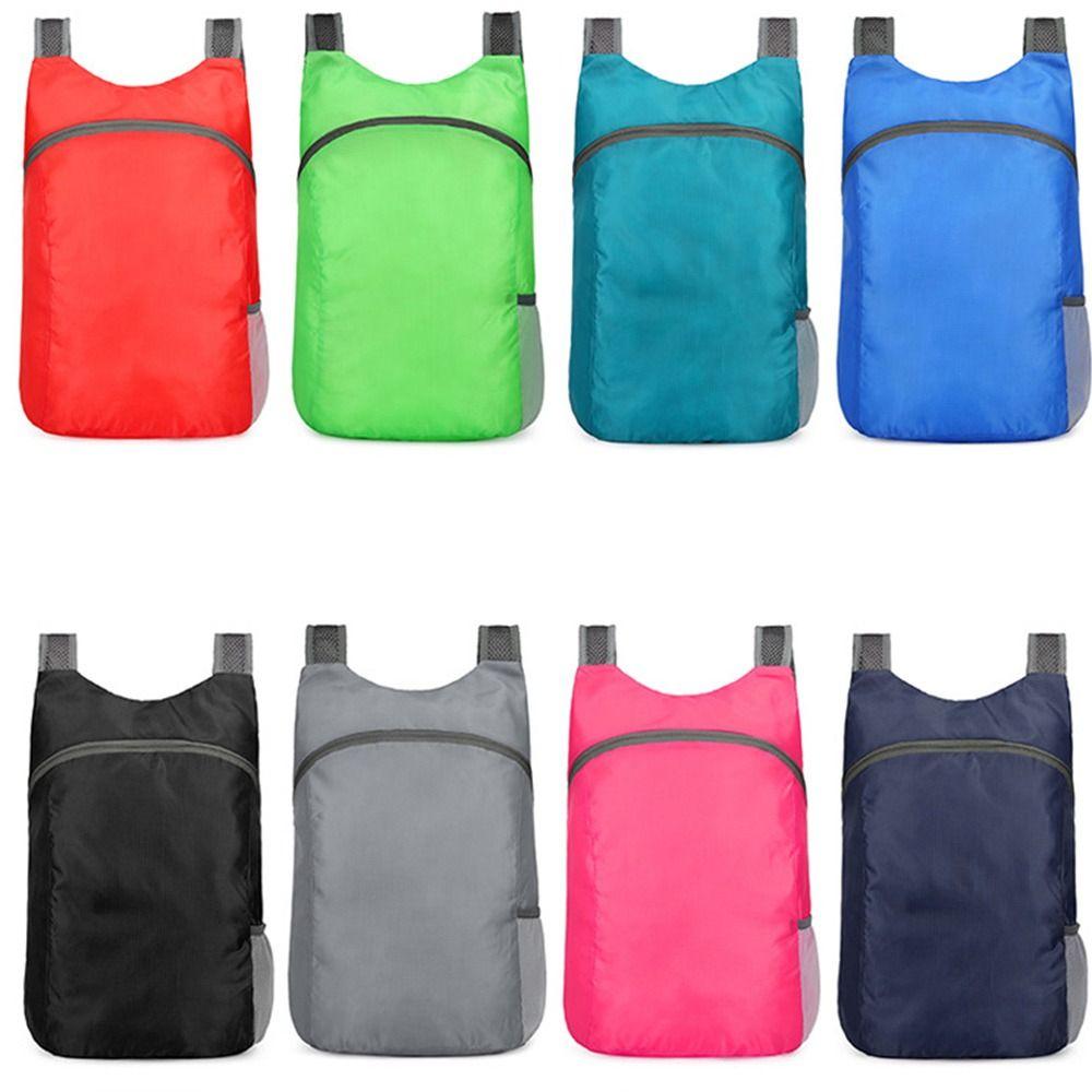 Zipper Lightweight Nylon Bag with Drawstring Storage Bags Foldable Backpack Portable   Travel