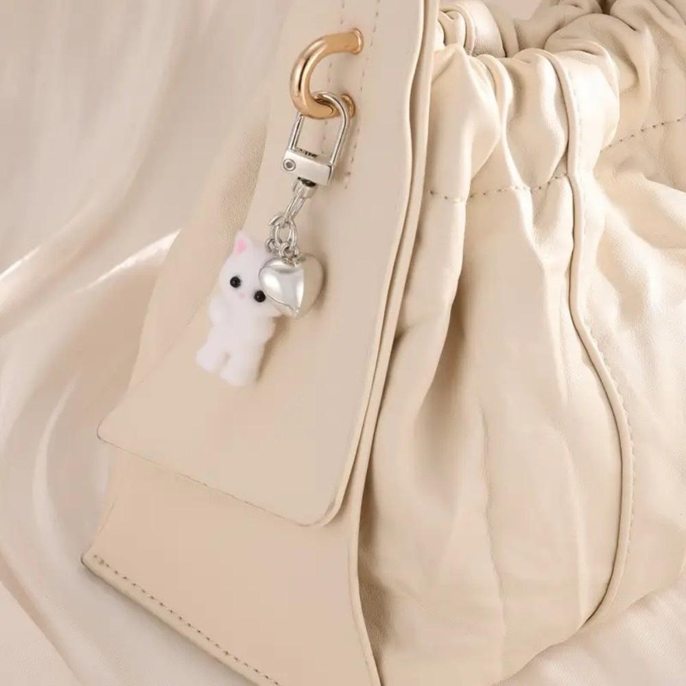 Bag Hanging Cat Keychain Creative Car Key Ring Handmade Plush Cat Pendant  Gifts