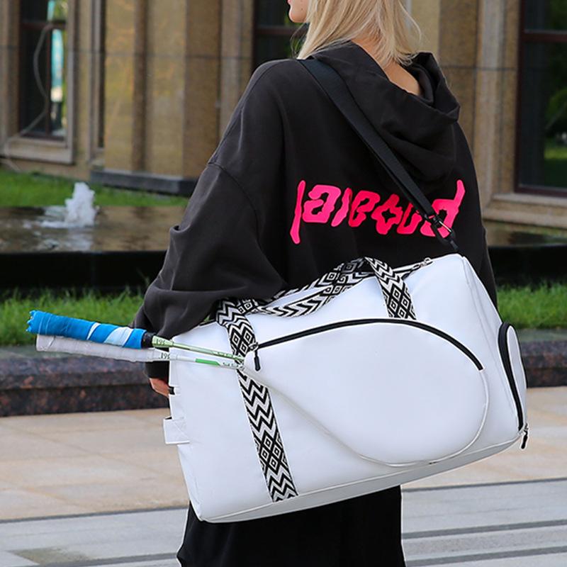 Herren- und Damen-Outdoor-Sport-Badminton-Handgepäcktasche mit Trennung von nassen und trockenen Fächern Sport-Fitness-Yogatasche Schuhfach