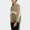 Adidas Neo Vintage Sports Stand Collar Color Block Pocket Striped Splicing Jacket Women Jackets Light-Green HG1610