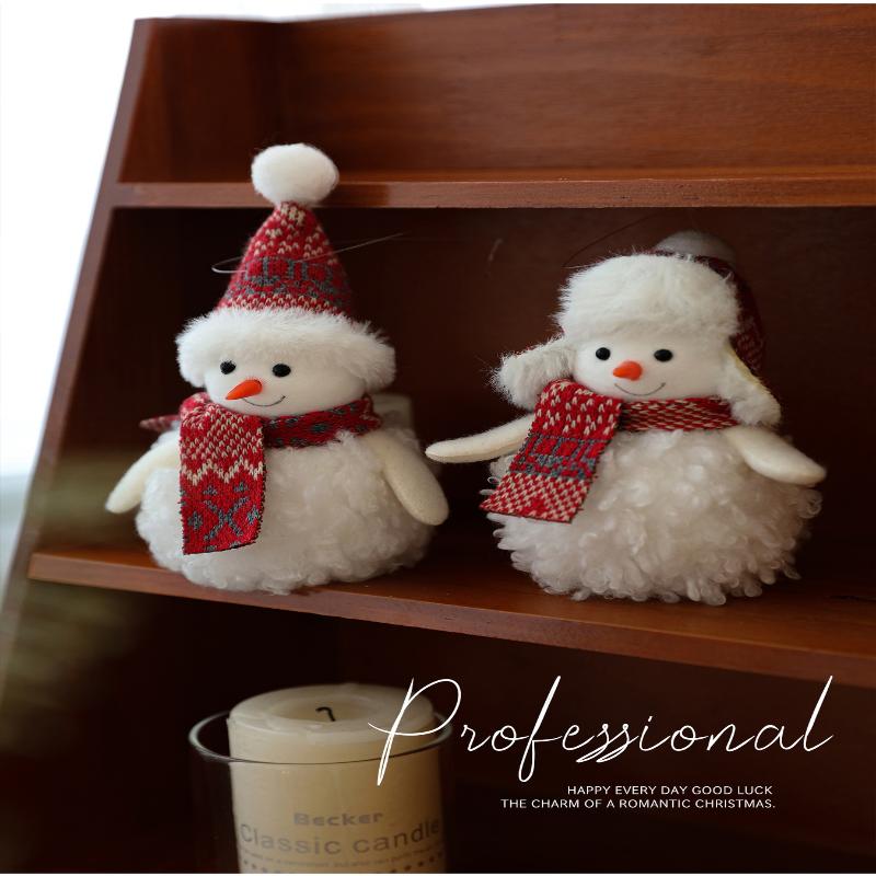 Weihnachten Plüsch Schneemann Anhänger Weihnachtsbaum Hängend Lieblich Schöner Anhänger Szene Dekorieren Weihnachtsbaum Hängende Ornamente