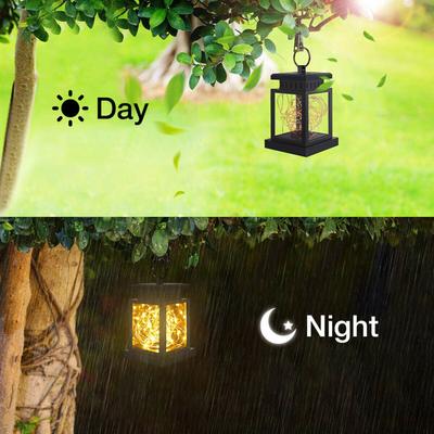 Solar Retro Classic Decorative Lamp Outdoor Waterproof Leds Hanging Light for Garden/Yard/Pathway