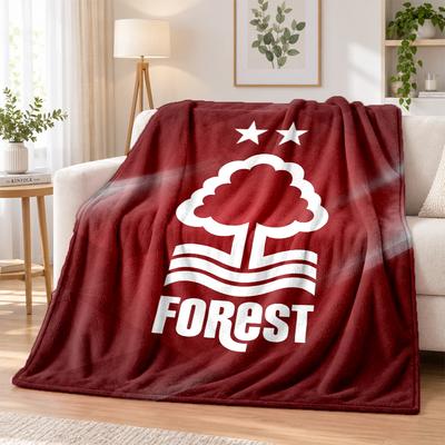 Nottingham Forest Printed Flannel Blanket Warm Comfort Bed Throw For Indoor Home Decoration
