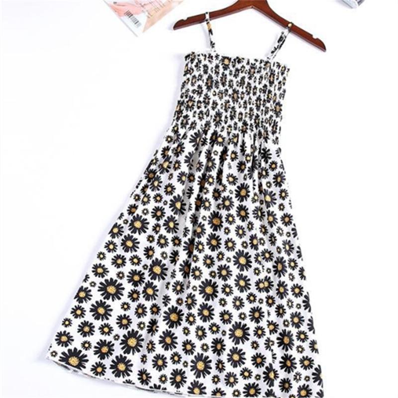 Dámský špagetový pásek s vysokým pasem, mini květinové šaty s potiskem letní plisované dámské šaty bez ramínek