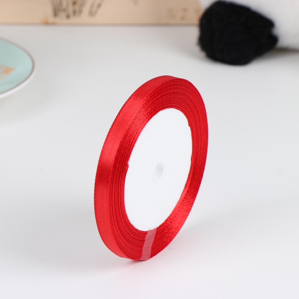 Большая красная полиэстеровая стропа Подарочная лента (0,3 см) для Свадебного Декора и Упаковки Конфет