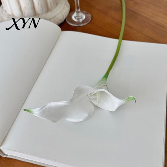 EVA Material Flowers Artificial Calla Lily Flowers, Flexible Branches Realistic Faux Flower, Soft Touch Fake Lilies for Home Wedding Decor Single Stem