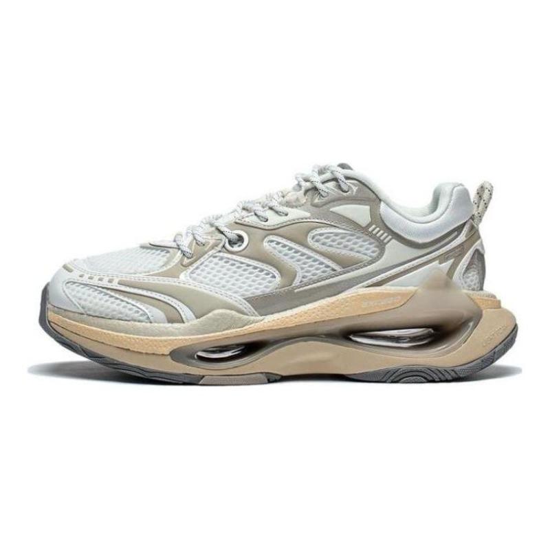 Li-Ning Infinity Mens Low Top Casual Shoes White Gray Breathable Wear Resistant AZGT003-2 45