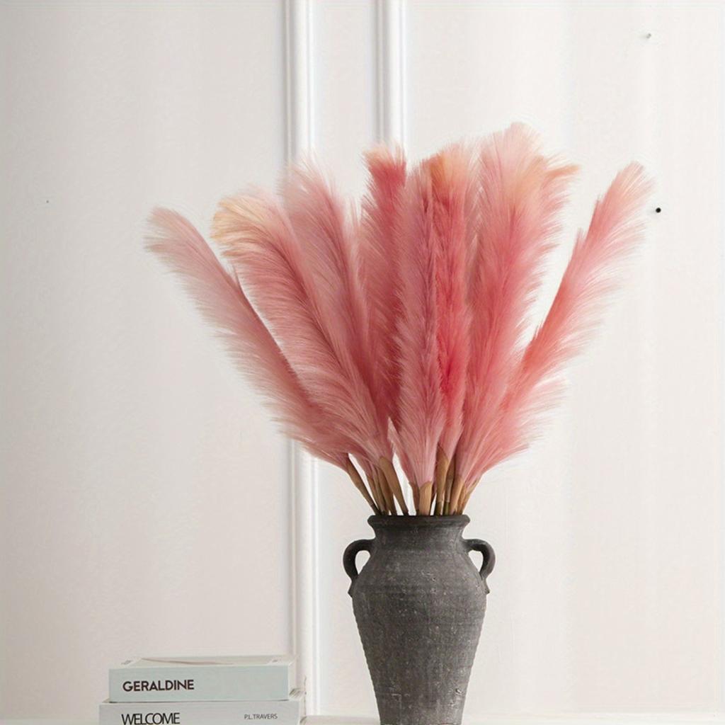 4 Pack 80cm Fake Pampas Fluffy Artificial Pampas Grass Table Vase Decoration Large Bouquet Home Wedding Party Birthday Mother's Day Decoration