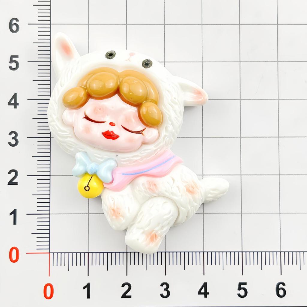 Cute Wendy Animal Costume Resin Hair Clip & Keychain Pendant DIY Accessory