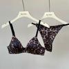 European & American French-Style Satin Triangle Cup Wireless Bra & T-Back Set - Sexy & Comfortable