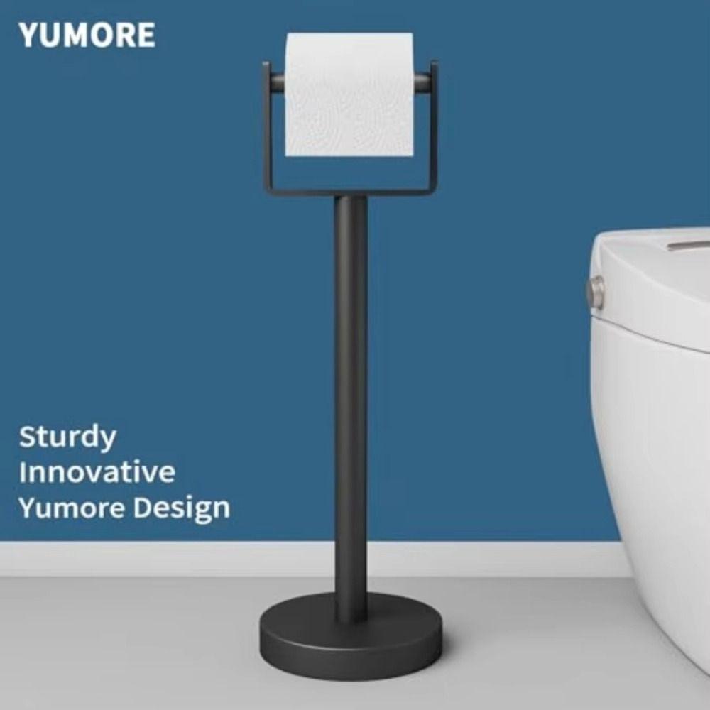 Stainless Steel Floor Standing Toilet Paper Stand Free Standing Tissue Dispenser  Bedroom