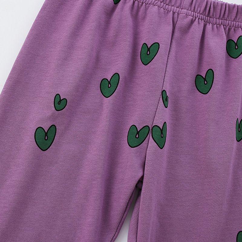 Children's Cartoon Cotton Pajamas Spring and Autumn Long Sleeve Baby Homewear Set Little Girl Heattech Long Johns Two-piece Set