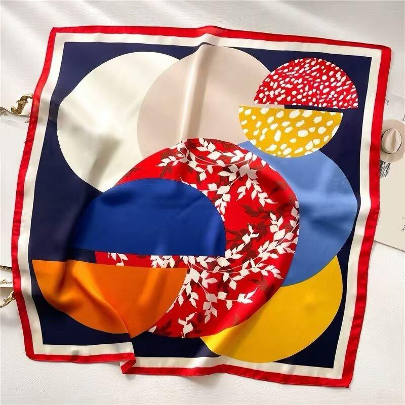 70 silk scarf square scarf high sense fashion versatile professional simulation silk small scarf versatile printed women's silk scarf