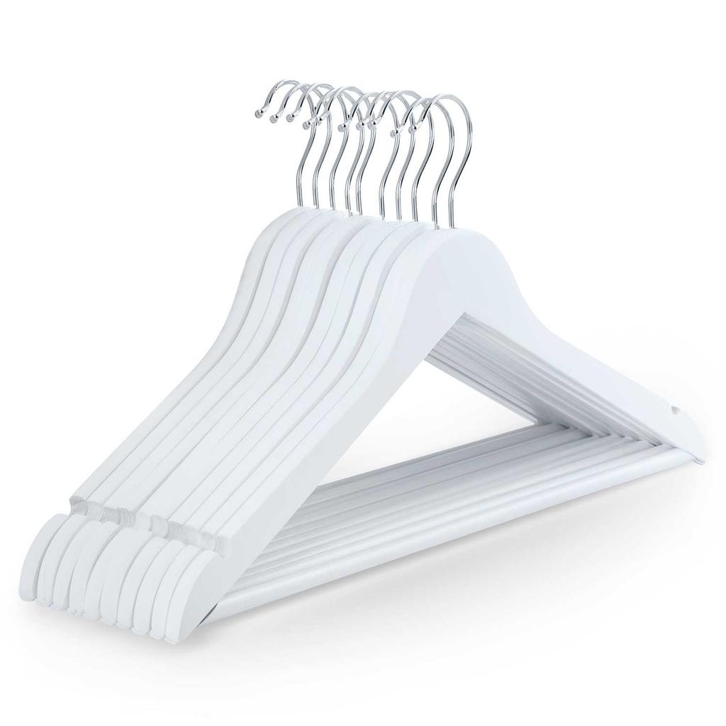 Wooden Clothes Hangers 30 Pcs Ms-858 Massido