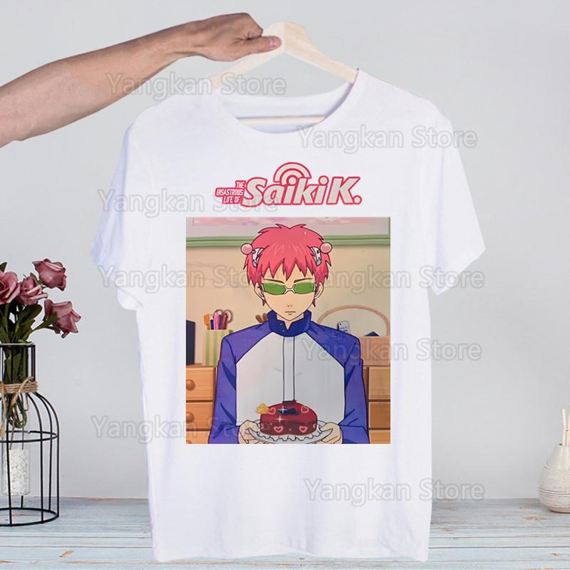 Saiki Kusuo No Sai-nan Japanese Anime Saiki  Novelty Funny Vintage Crew Neck Men's T-Shirt Humor Top Tee Humor Streetwear