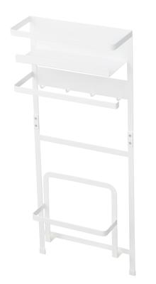 Yamazaki Jitsugyo Washing Machine Side Magnetic Storage Rack White W28 X D11 X H67cm Plate Laundry Rack Laundry Storage 3309 (Yamazaki) Approx.
