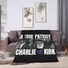 Official In Loving Memory of Charlie Kirk Blanket Velvet Summer   Multifunction Warm Throw Blankets Home Office Bedding Throws