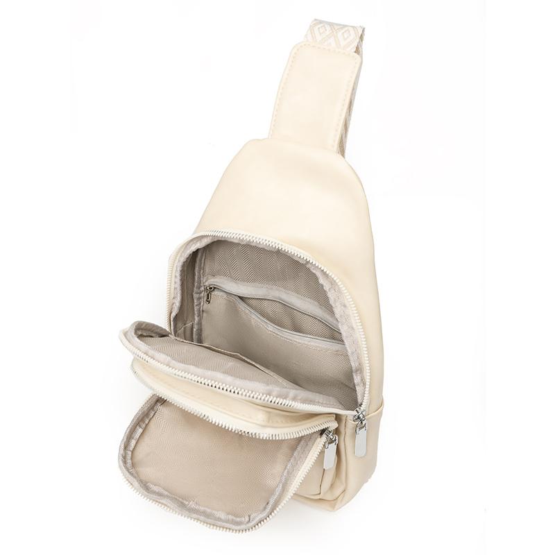 Soft Leather Chest Bag Women Crossbody Bag Large Capacity Shoulder Bag